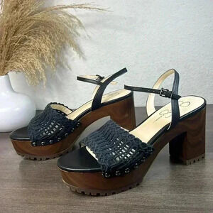 Jessica Simpson Timia Womens Woven Slingback Platform Sandals